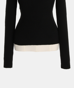 オフショルホルターネックニット