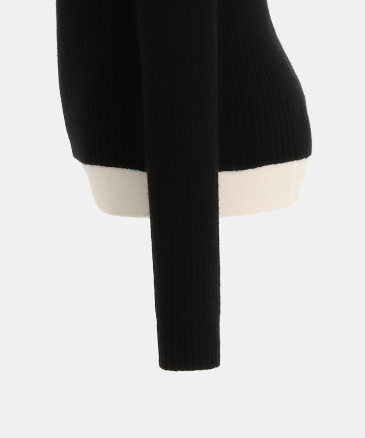 オフショルホルターネックニット