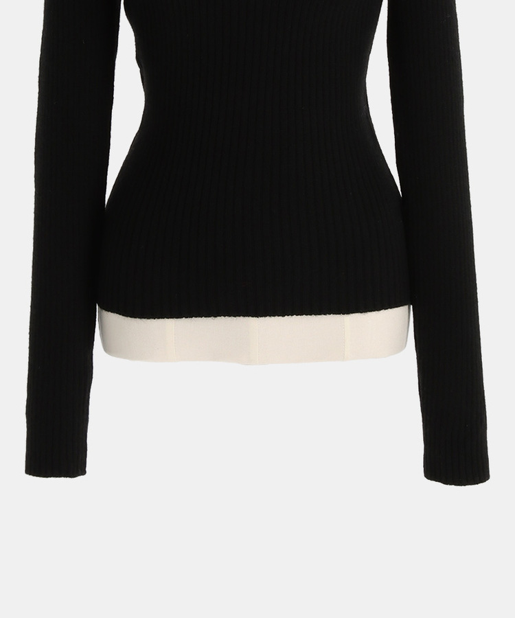 オフショルホルターネックニット