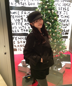 더블 버튼 누빔 숏 코트 블랙