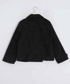 더블 버튼 누빔 숏 코트