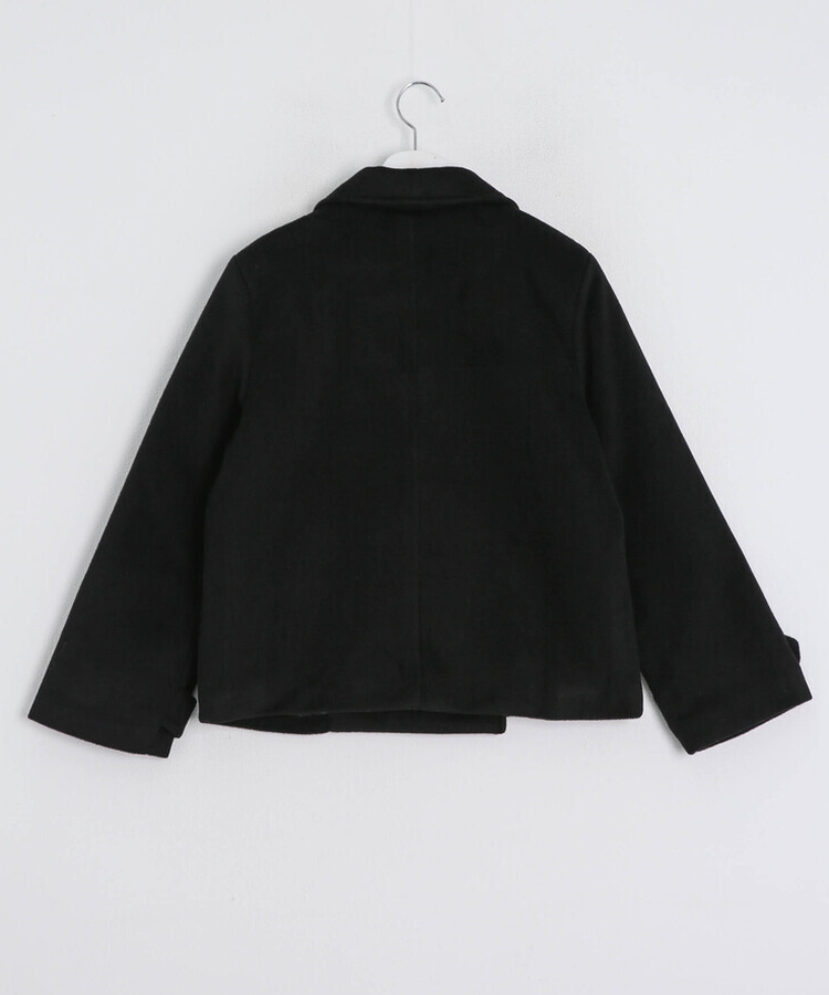 더블 버튼 누빔 숏 코트