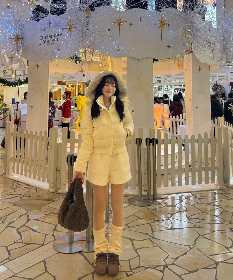 ボタンクロップダウン IVORY