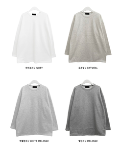 뉴트라운드체형커버오버핏기모긴팔티셔츠