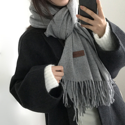 ソフトムードカシミアマフラー  (17color) GREY