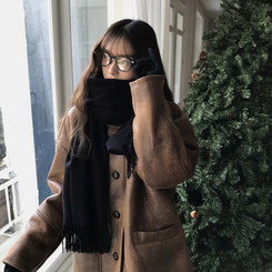 ソフトムードカシミアマフラー  (17color) NAVY