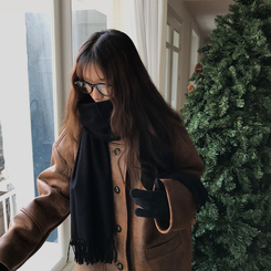 ソフトムードカシミアマフラー  (17color) NAVY