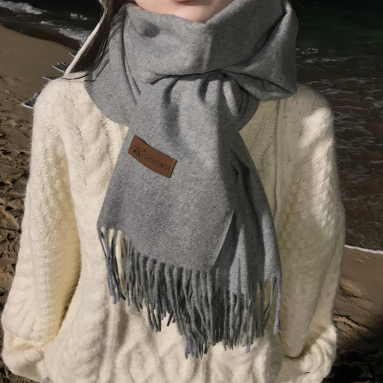 ソフトムードカシミアマフラー  (17color) GREY