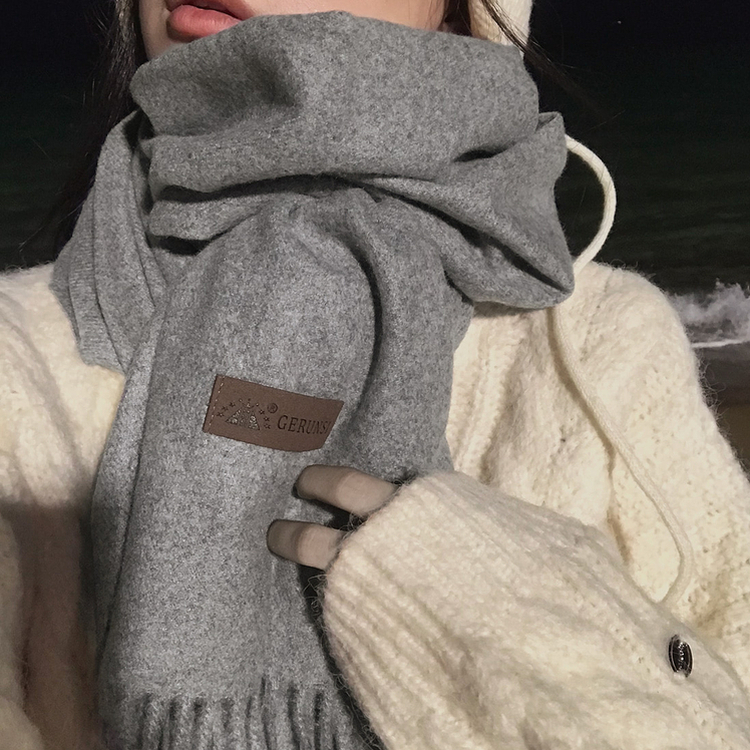 ソフトムードカシミアマフラー  (17color) GREY