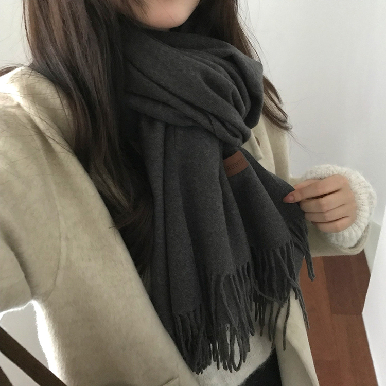 ソフトムードカシミアマフラー  (17color) CHARCOAL