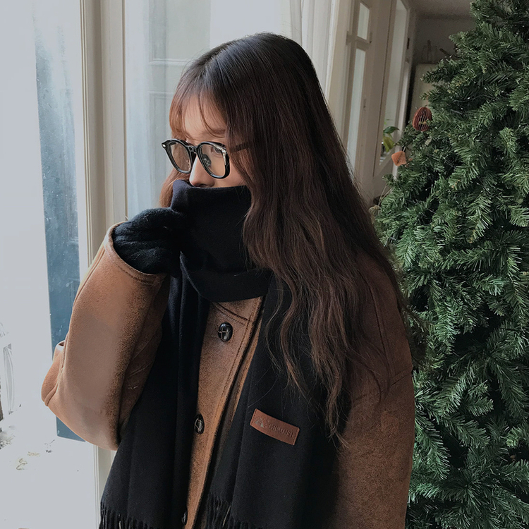 ソフトムードカシミアマフラー  (17color) NAVY