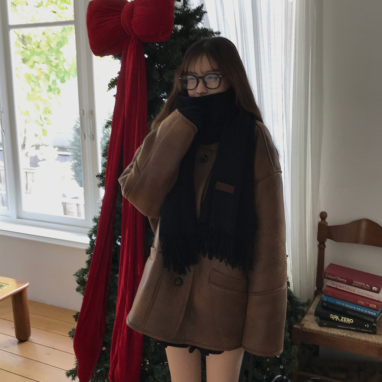 ソフトムードカシミアマフラー  (17color) NAVY