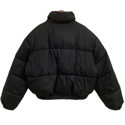 リバーシブルチェック刺繍ダウンジャンパー