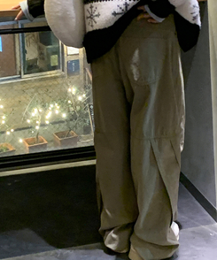 【起毛】ブレットパラシュートパンツ KHAKI