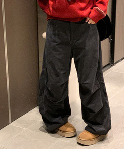 【起毛】ブレットパラシュートパンツ CHARCOAL