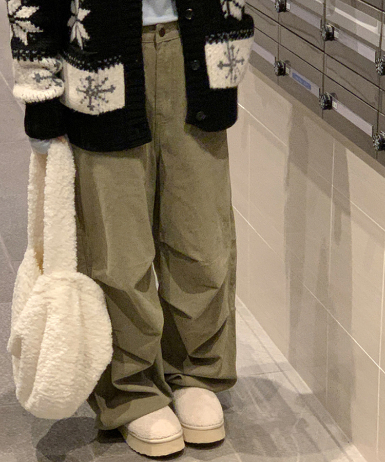 【起毛】ブレットパラシュートパンツ KHAKI