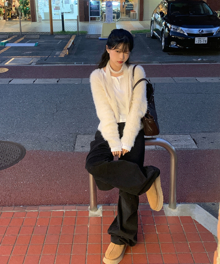 【起毛】ブレットパラシュートパンツ BLACK