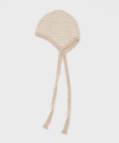 ストライプストラップビーニー