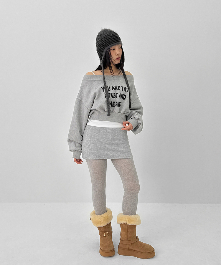 ストライプストラップビーニー BLACK