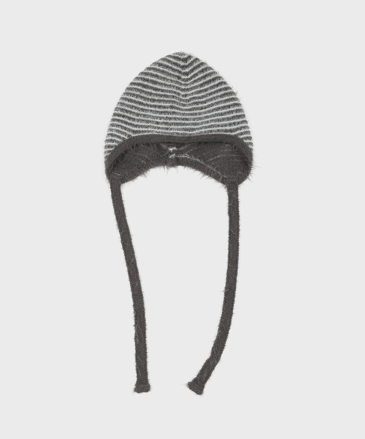 ストライプストラップビーニー