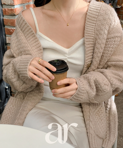 （ふわふわ♥／脱ぎたくない心地よさ／MDおすすめ）裏起毛シャーリングタンクトップ IVORY