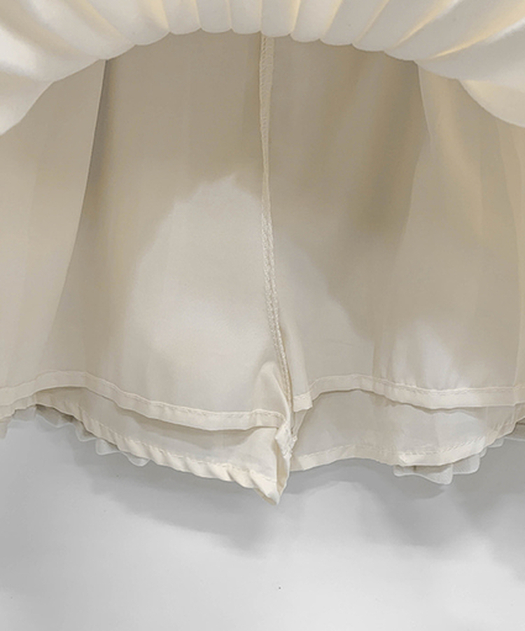 럭스 스팽글 머플러 가디건 플리츠 스커트 세트