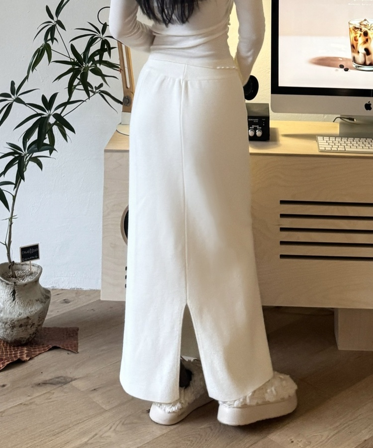 ニットロングスカート IVORY