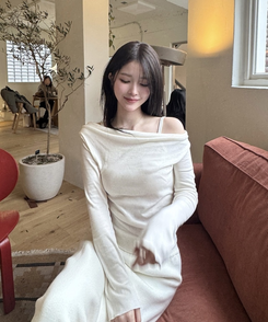 ドレープ長袖Tシャツ IVORY