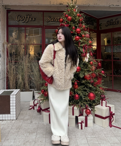 もこもこファーコート BEIGE