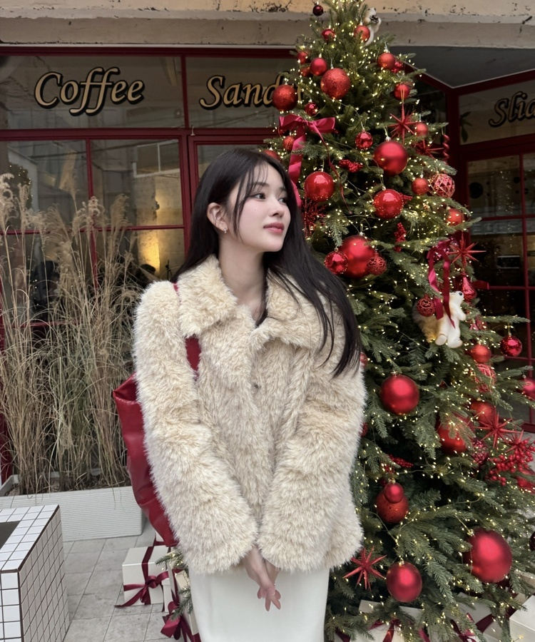 もこもこファーコート BEIGE