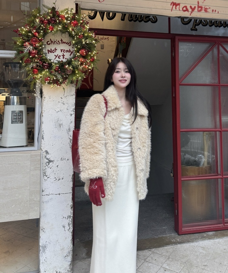 もこもこファーコート BEIGE