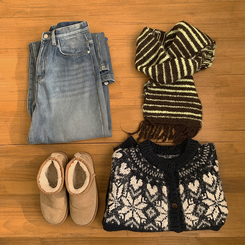 【丈別】【起毛】シードンデニムパンツ