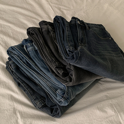 【丈別】【起毛】シードンデニムパンツ