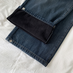 【丈別】【起毛】シードンデニムパンツ