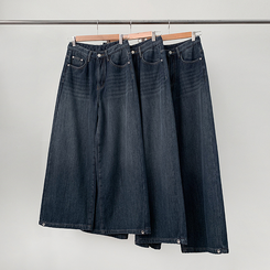 【丈別】【起毛】シードンデニムパンツ