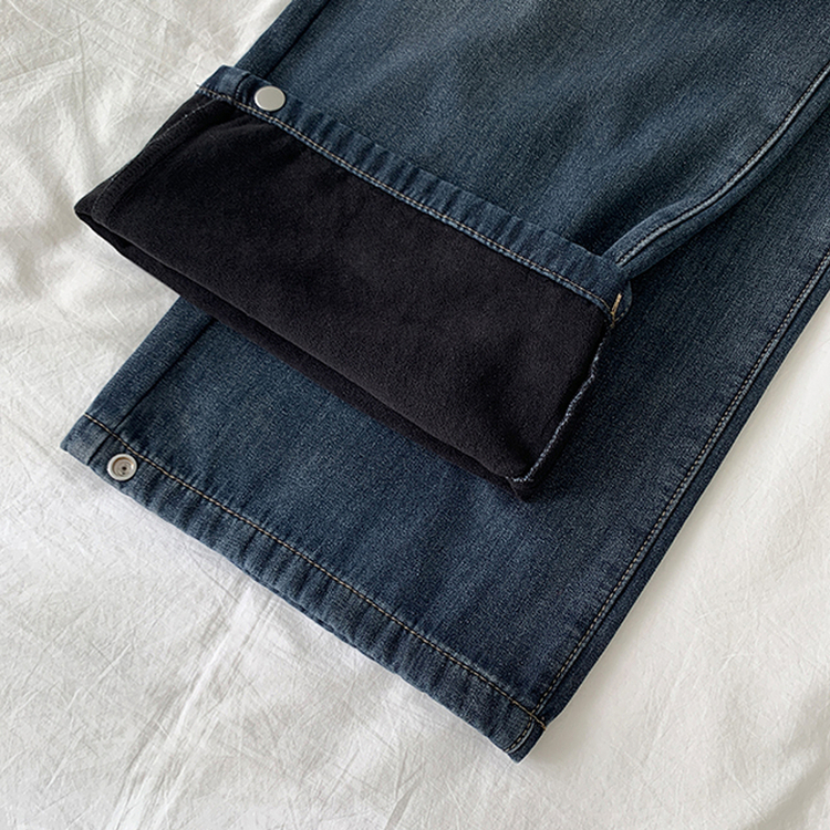 【丈別】【起毛】シードンデニムパンツ