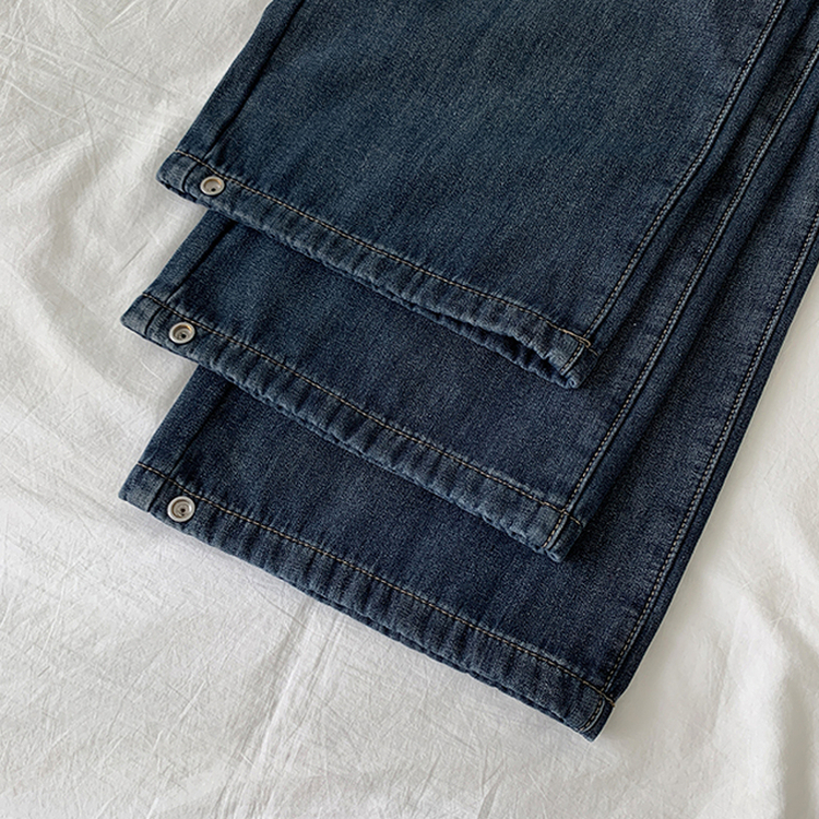 【丈別】【起毛】シードンデニムパンツ