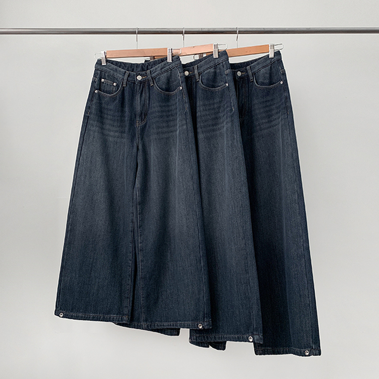 【丈別】【起毛】シードンデニムパンツ