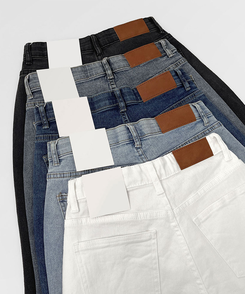 【丈別】【起毛】スパンワイドデニムパンツ(5color)