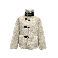 ウールダンブルファーハイネックコート