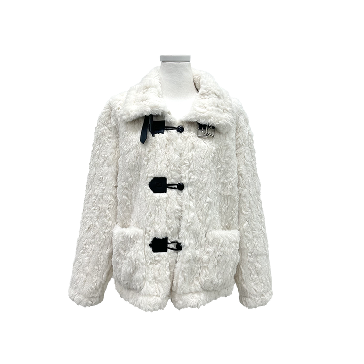 ウールダンブルファーハイネックコート