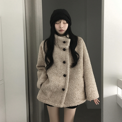 ハイネックムスタンコート BEIGE