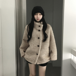 ハイネックムスタンコート BEIGE