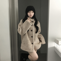 ハイネックムスタンコート BEIGE