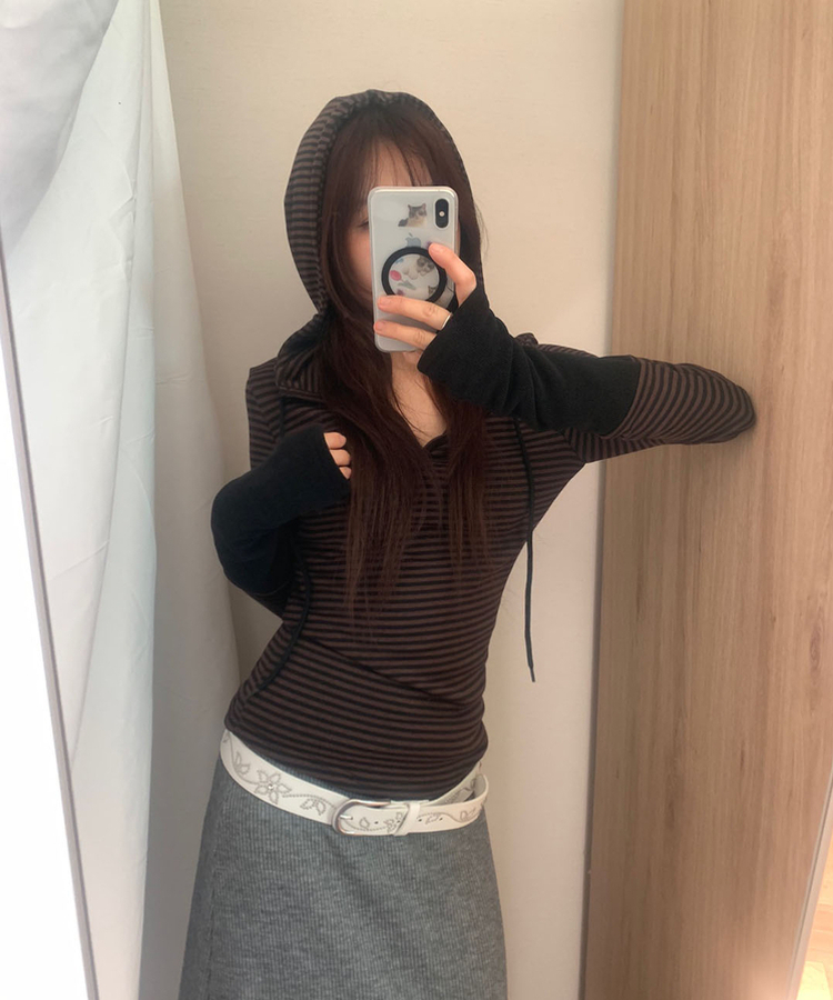 シルバースタッドフラワーバックルベルト IVORY