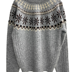 フラワーノルディックニット