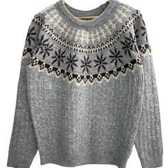 フラワーノルディックニット