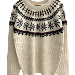 フラワーノルディックニット