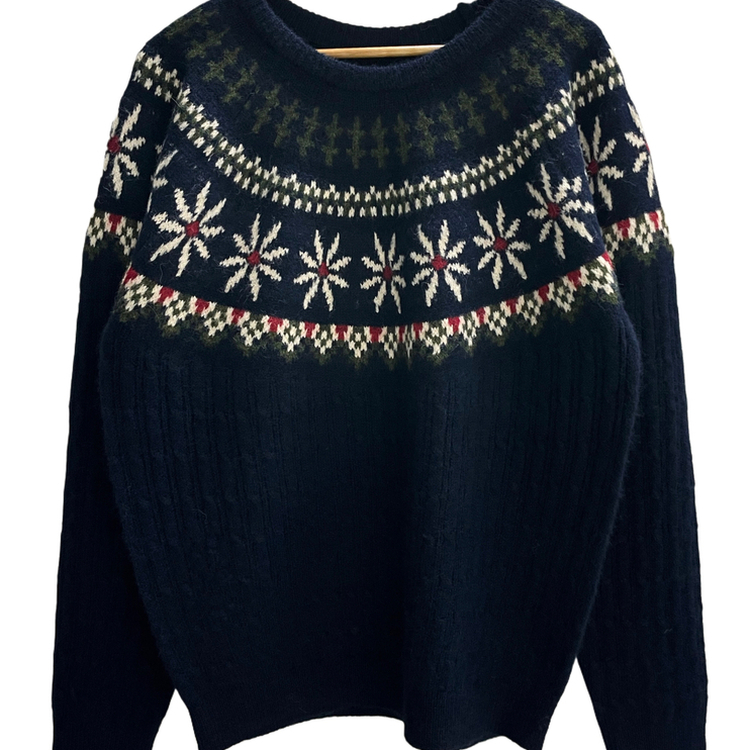 フラワーノルディックニット