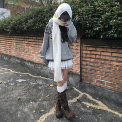 スエードティアードミニスカートパンツ WHITE